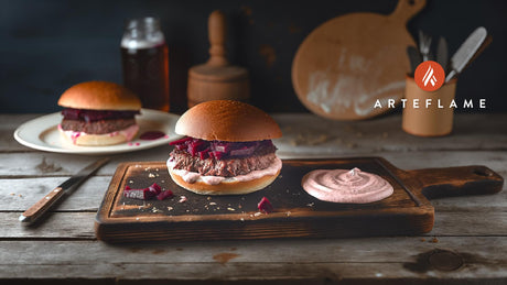 Finnish Elk Burger with Beetroot Mayo