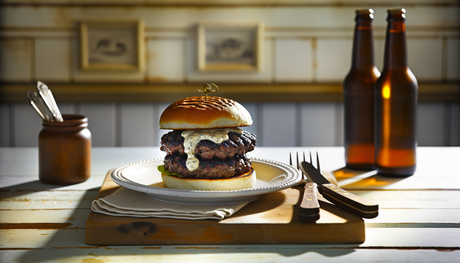 Kansas Grilled Elk Burgers with Smoky Mayo