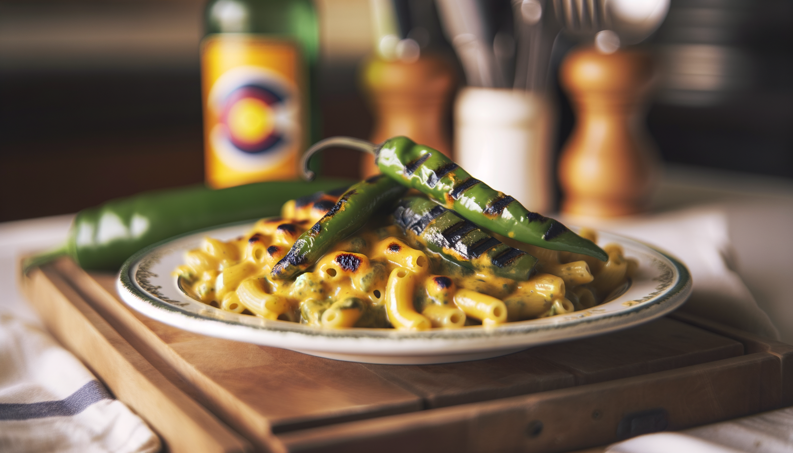 Colorado Charred Green Chili Mac and Cheese