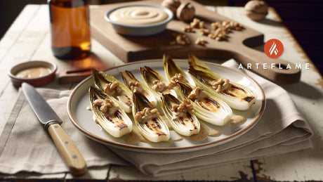 French Grilled Endives with Walnut Dressing