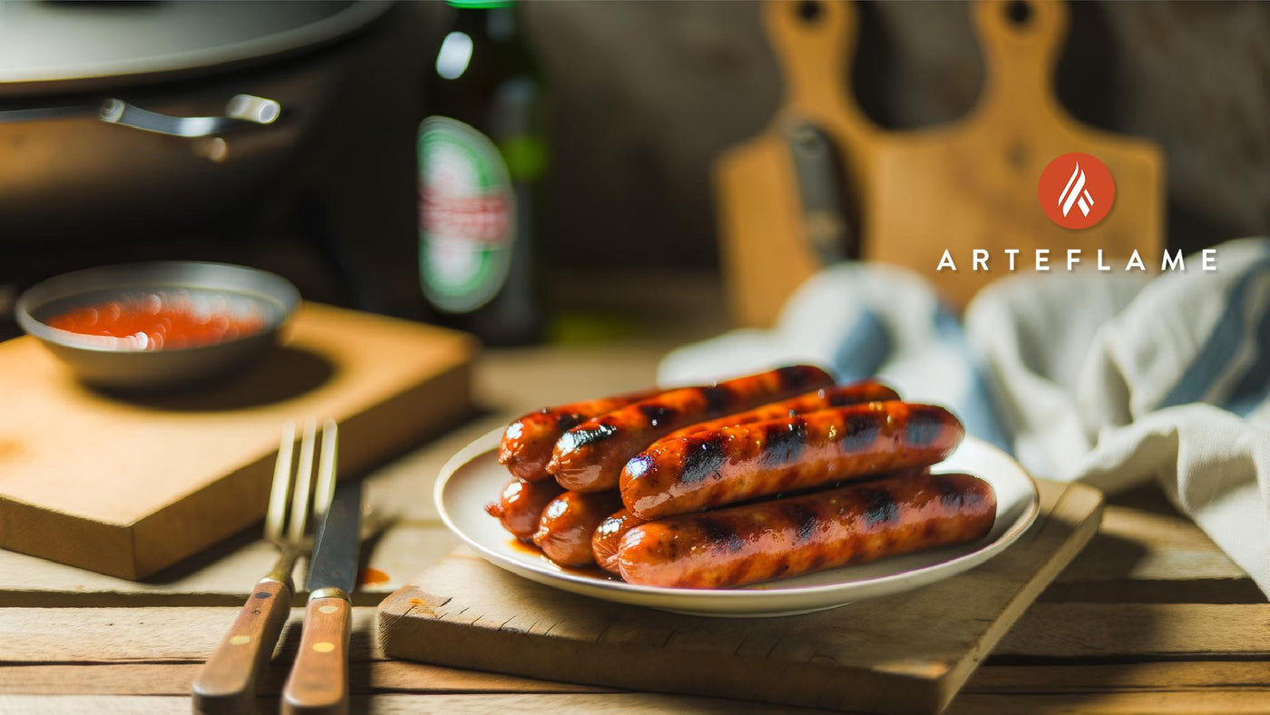 Grilled Korean Sausages with Sweet and Spicy Glaze