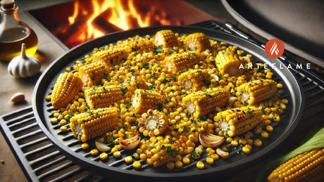 Sautéed Sweet Corn with Garlic and Herbs on the Arteflame Grill