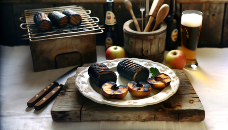 Austrian Grilled Black Pudding with Caramelized Apples