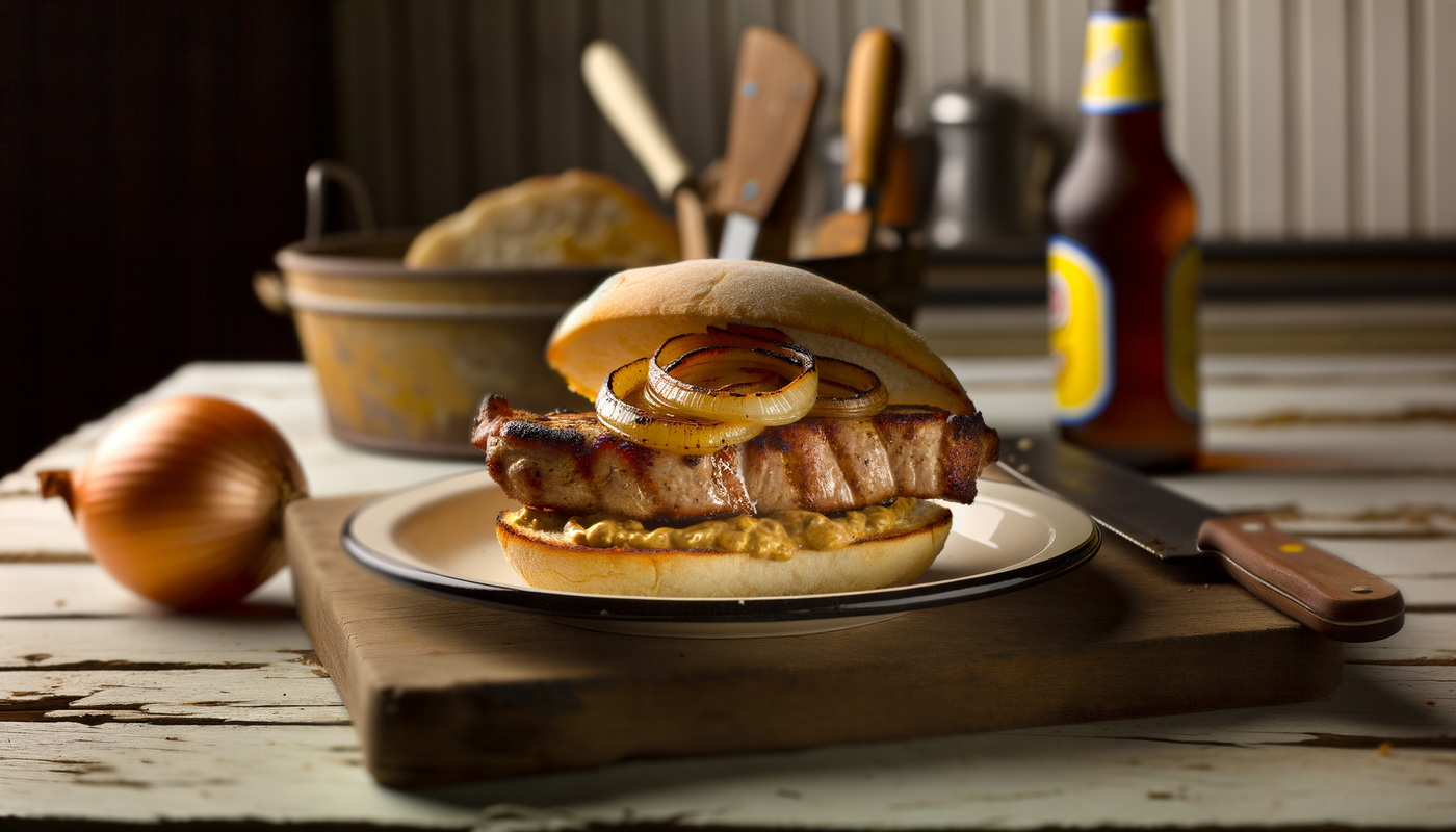 Illinois-Style Grilled Pork Chop Sandwich