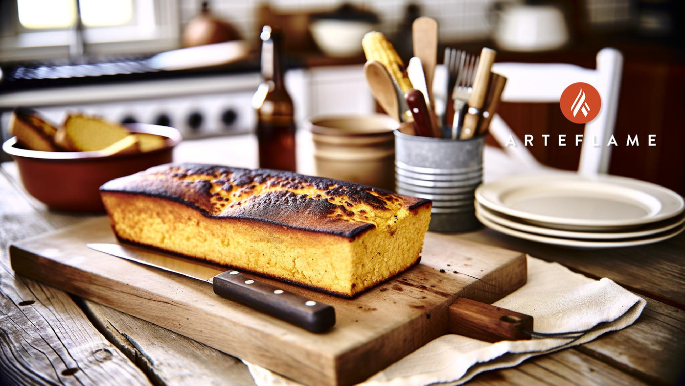 Connecticut Grilled Buttery Cornbread