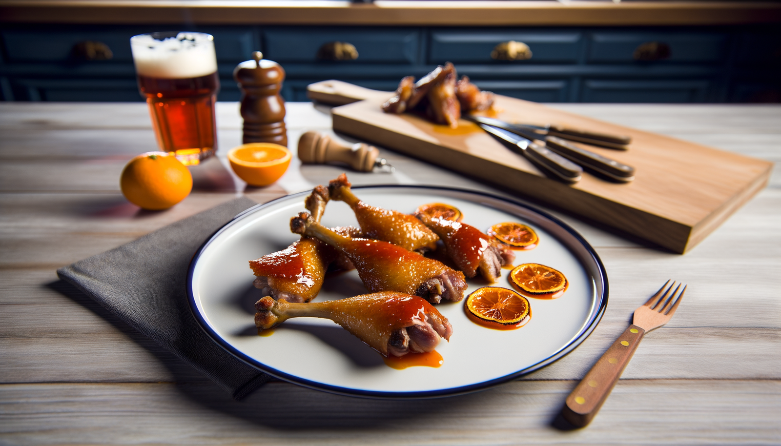 Belgian Grilled Duck Legs with Orange Glaze