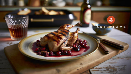 British Grilled Pheasant with Cranberry Glaze