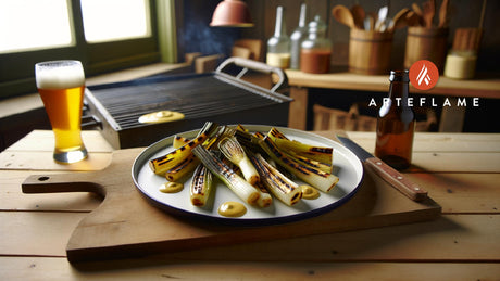 Belgian Grilled Leeks with Mustard Dressing