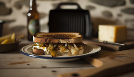 Welsh Leek and Stilton Grilled Cheese