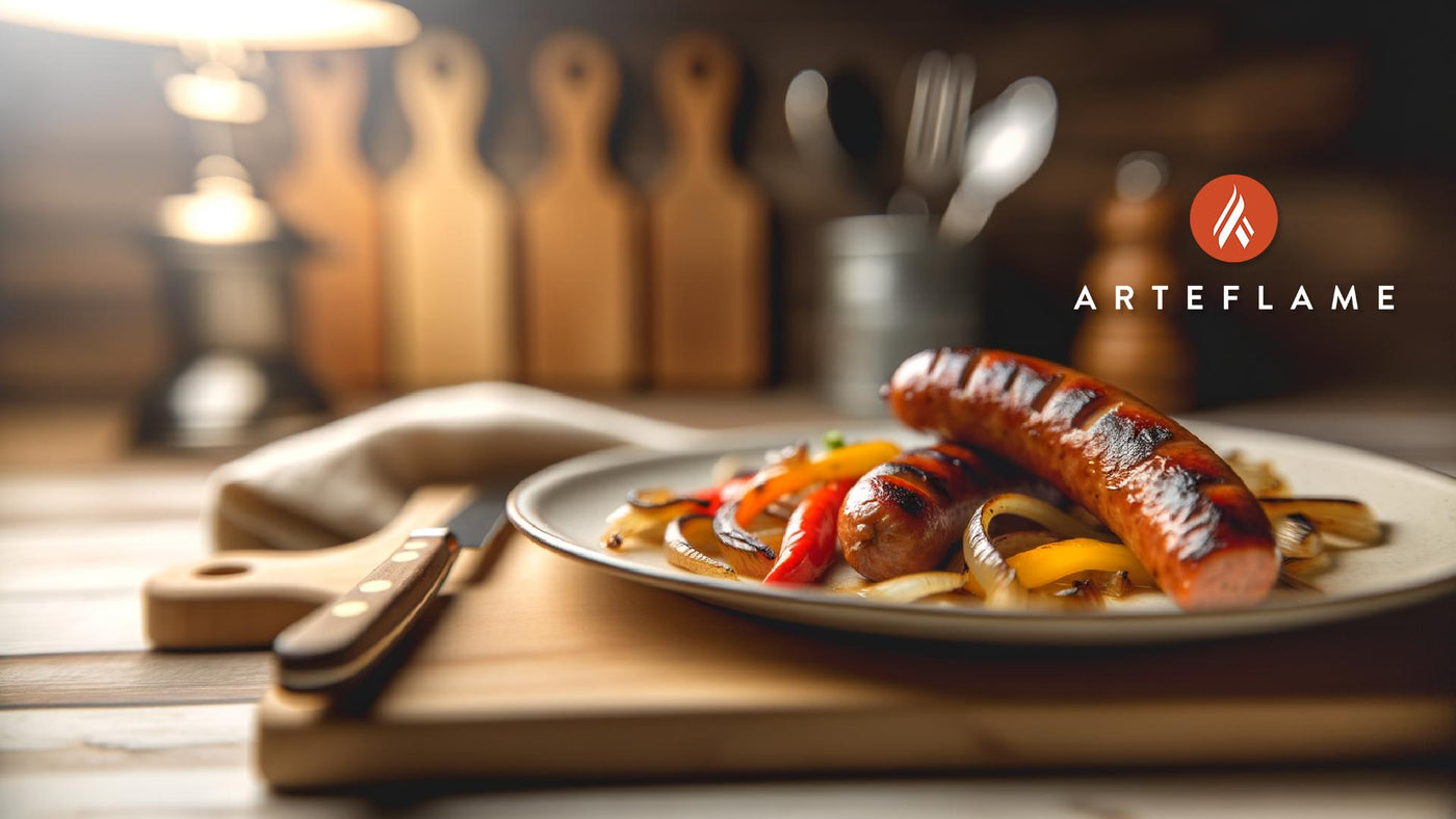 Kansas Grilled Bratwurst with Onions and Peppers