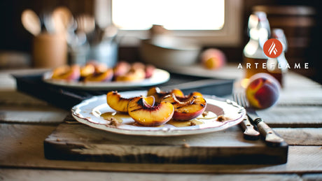 Grilled Iowa Peaches with Honey and Cinnamon