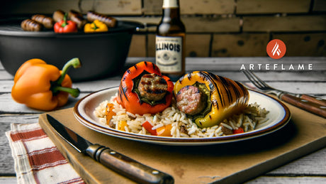 Grilled Stuffed Bell Peppers Illinois – Sausage & Rice