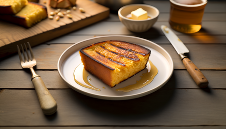 Kansas Grilled Cornbread with Honey Butter