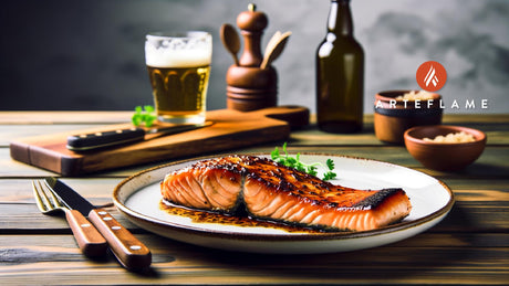 Grilled Irish Whiskey Glazed Salmon on the Arteflame