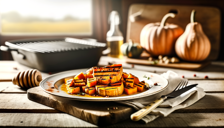 California Grilled Pumpkin with Spiced Honey