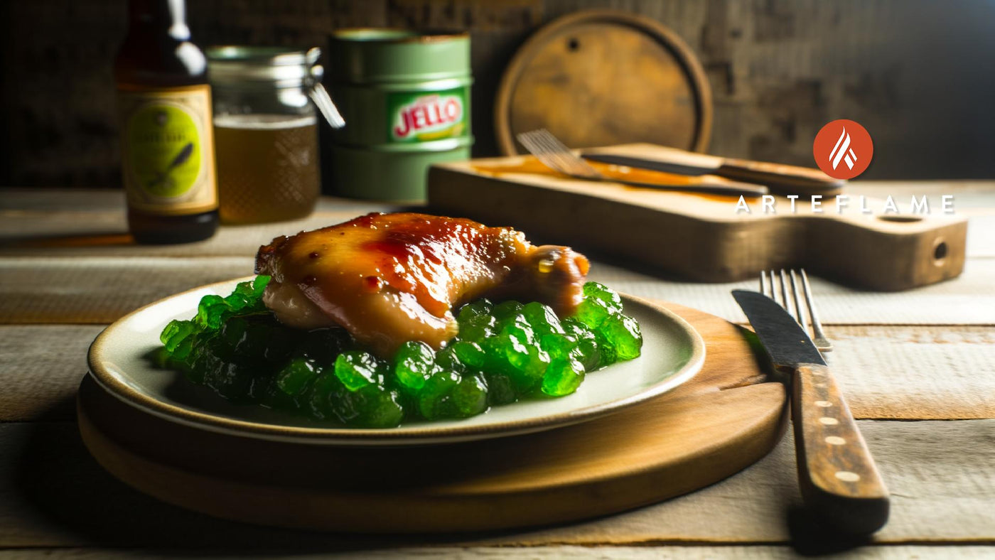 Utah Green Jello Glazed Chicken Thighs on the Arteflame