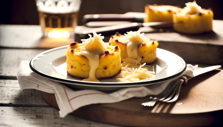 Grilled Swiss Polenta Cakes with Alpine Cheese