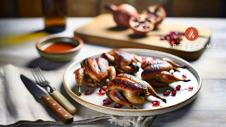 Spanish Grilled Quail with Pomegranate Glaze