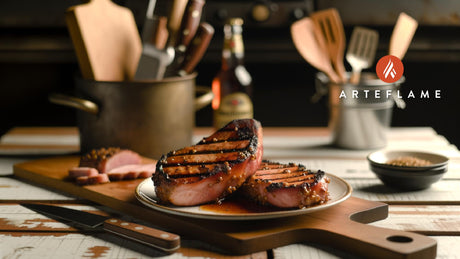 Canadian Maple and Mustard-Glazed Ham Steaks