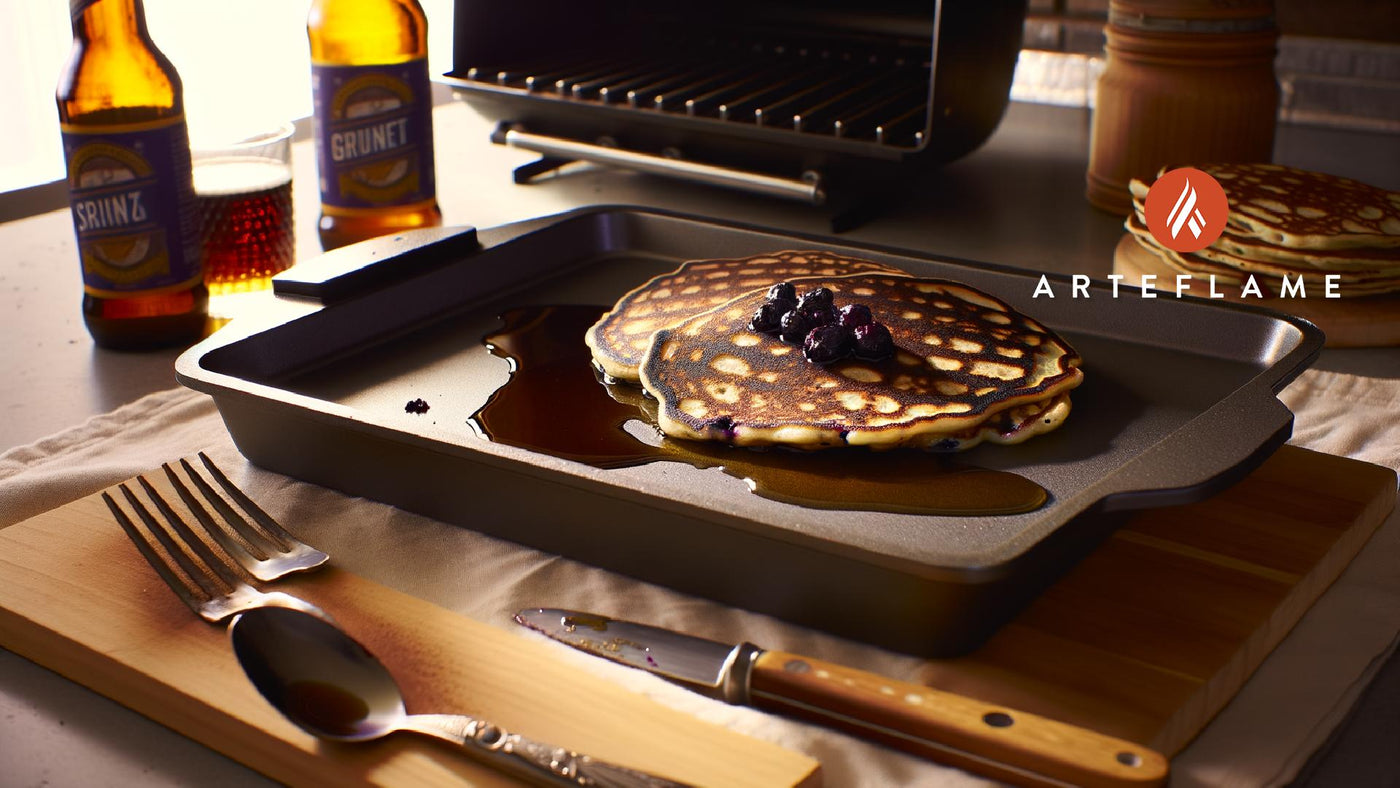 Grilled Blueberry Pancakes on Arteflame in Connecticut