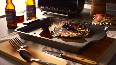 Grilled Blueberry Pancakes on Arteflame in Connecticut