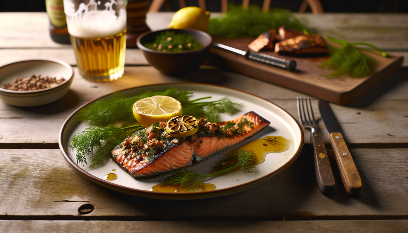 Danish Grilled Salmon with Dill, Lemon, and Honey