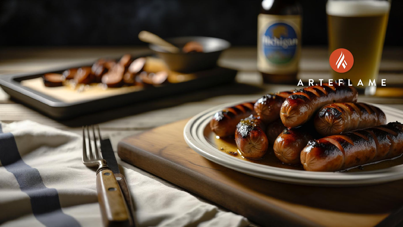 Michigan Beer-Glazed Brats on the Arteflame Grill