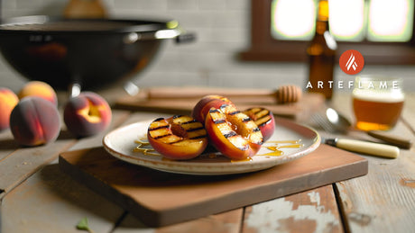 Grilled Delaware Peaches with Honey Drizzle