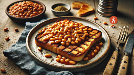 Grilled Beans on Toast with Smoky Toast on the Arteflame