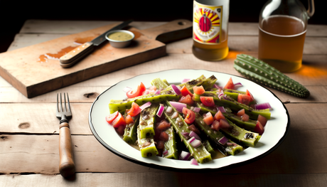 Grilled Arizona Cactus Salad - Nopales & Citrus Dressing