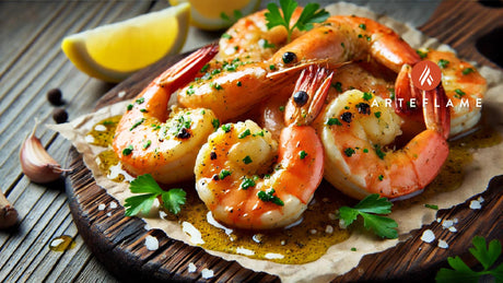 Garlic Butter Frozen Shrimp on the Arteflame Grill