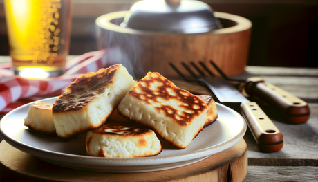 Grilled Albanian Sheep Cheese - Perfectly Crispy & Golden