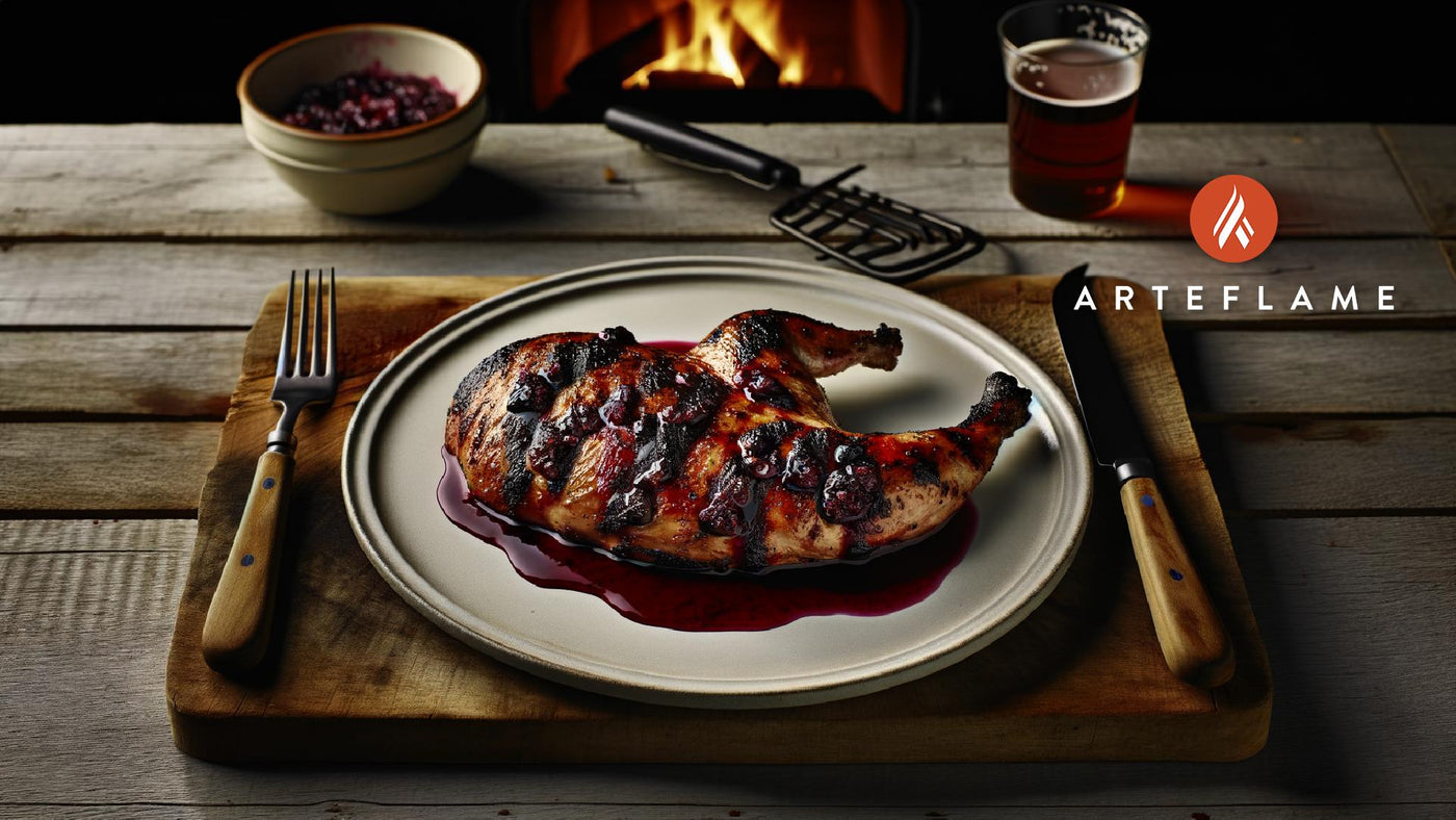 Grilled Michigan Pheasant with Wild Berry Glaze