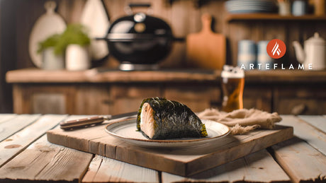 Alaskan Seaweed-Wrapped Grilled Fish on Arteflame