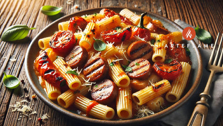 Grilled Sausage Riggies on the Arteflame Grill