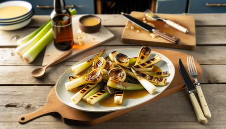 Swedish Grilled Leeks with Brown Butter