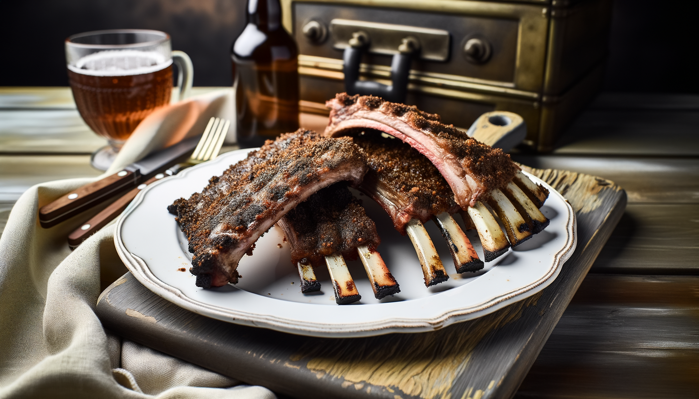 Idaho Grilled Bison Rib Racks with Smoky Dry Rub