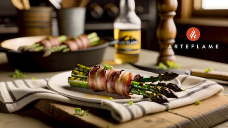 Grilled Iowa Bacon-Wrapped Asparagus on the Arteflame