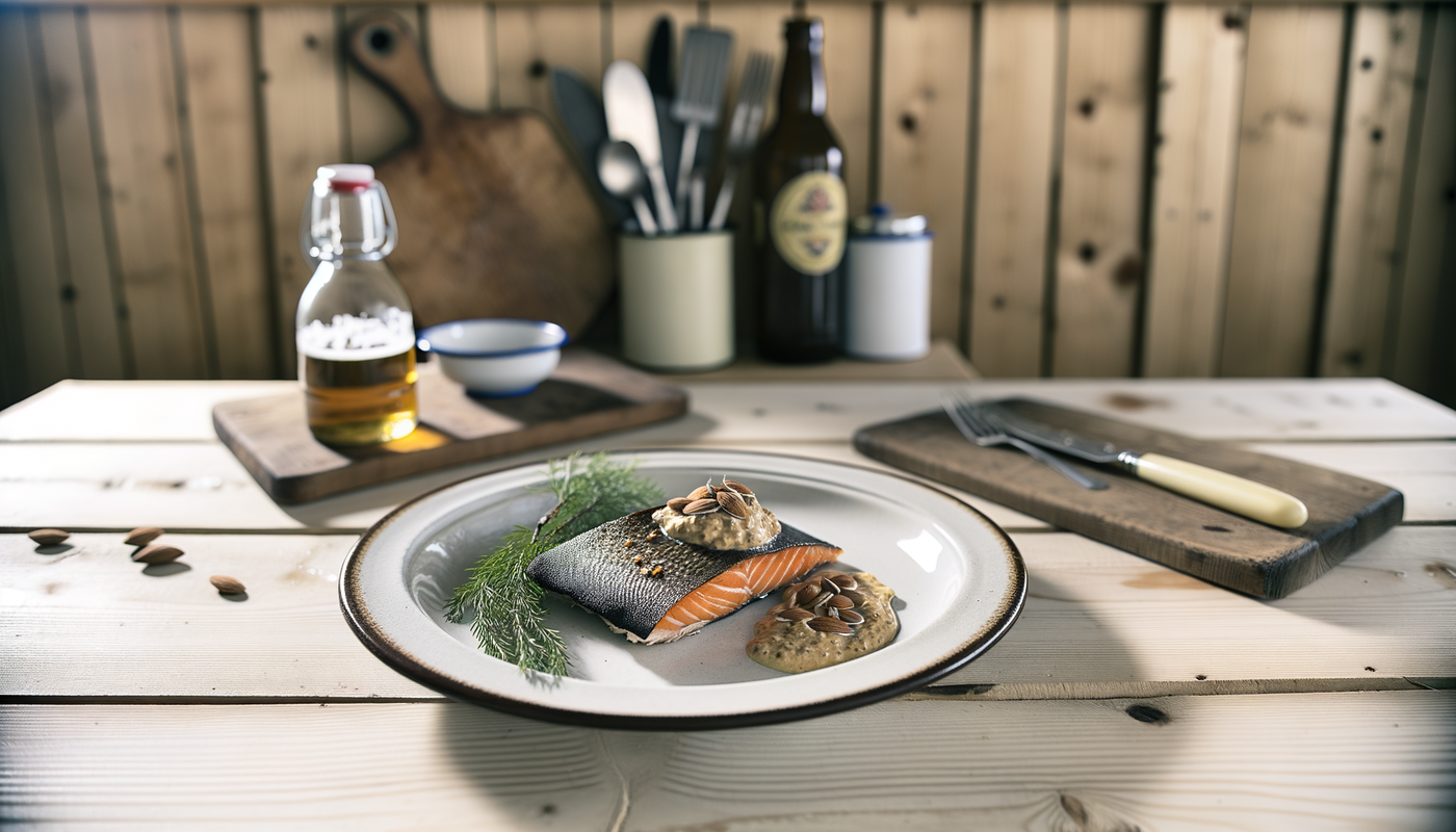 Swedish Hot-Smoked Trout with Almond Butter