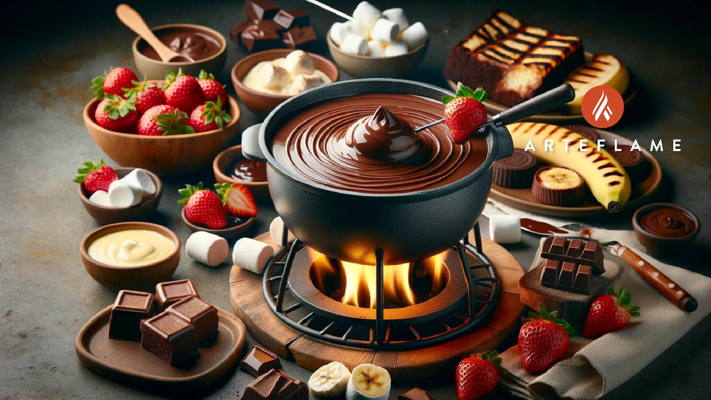 Grilled Easy Chocolate Fondue Recipe | Arteflame Grill Desserts