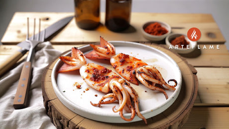 Korean Grilled Spicy Squid (Ojingeo Gui) on Arteflame