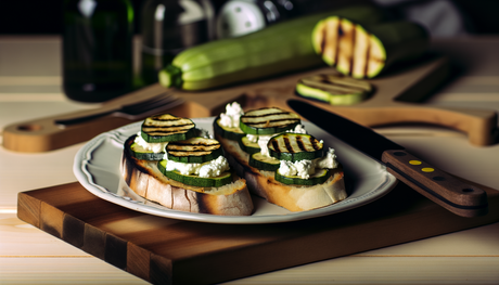 Italian Zucchini and Ricotta Bruschetta on the Grill