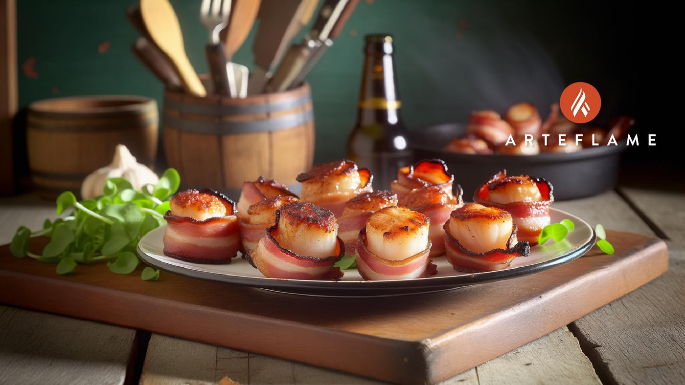 Grilled Belgian Bacon-Wrapped Scallops