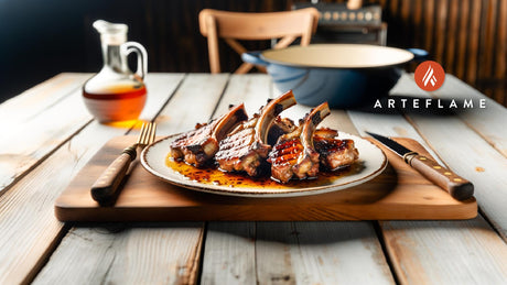 Grilled Finnish Lamb Chops with Honey Glaze