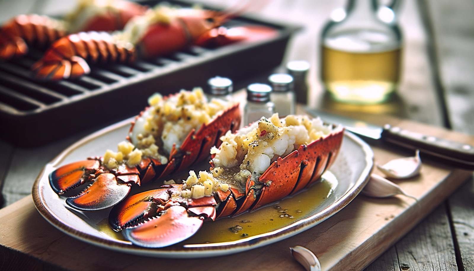 Connecticut Grilled Lobster Tails with Garlic Butter