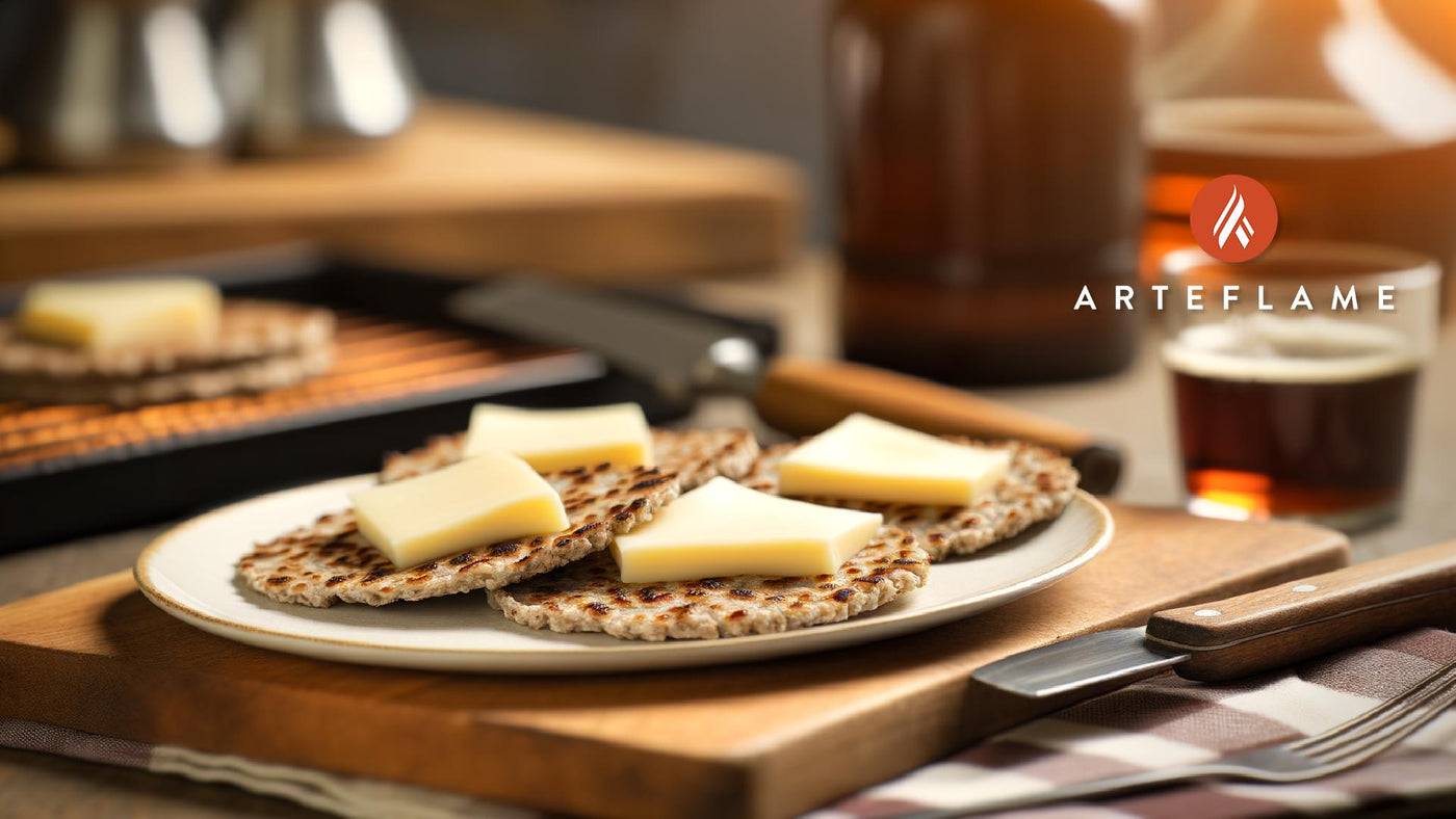Grilled Scottish Oatcakes with Cheese