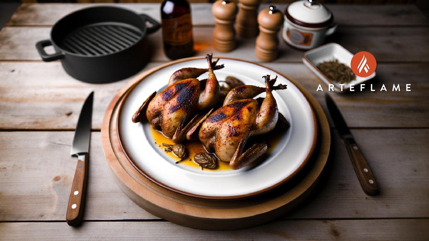 Grilled Dutch Spiced Quail on the Arteflame