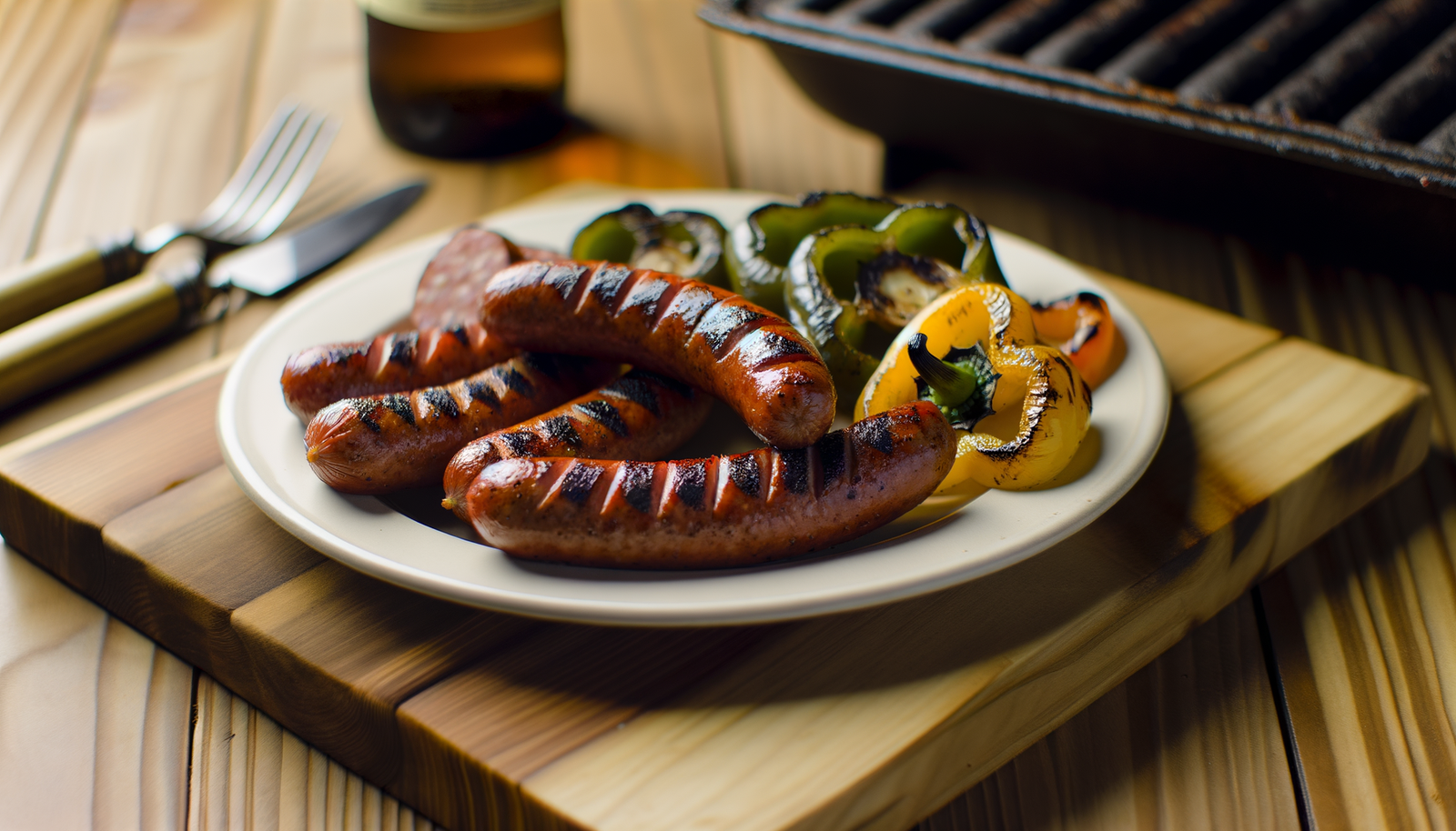 Alabama Grilled Smoked Sausage and Peppers