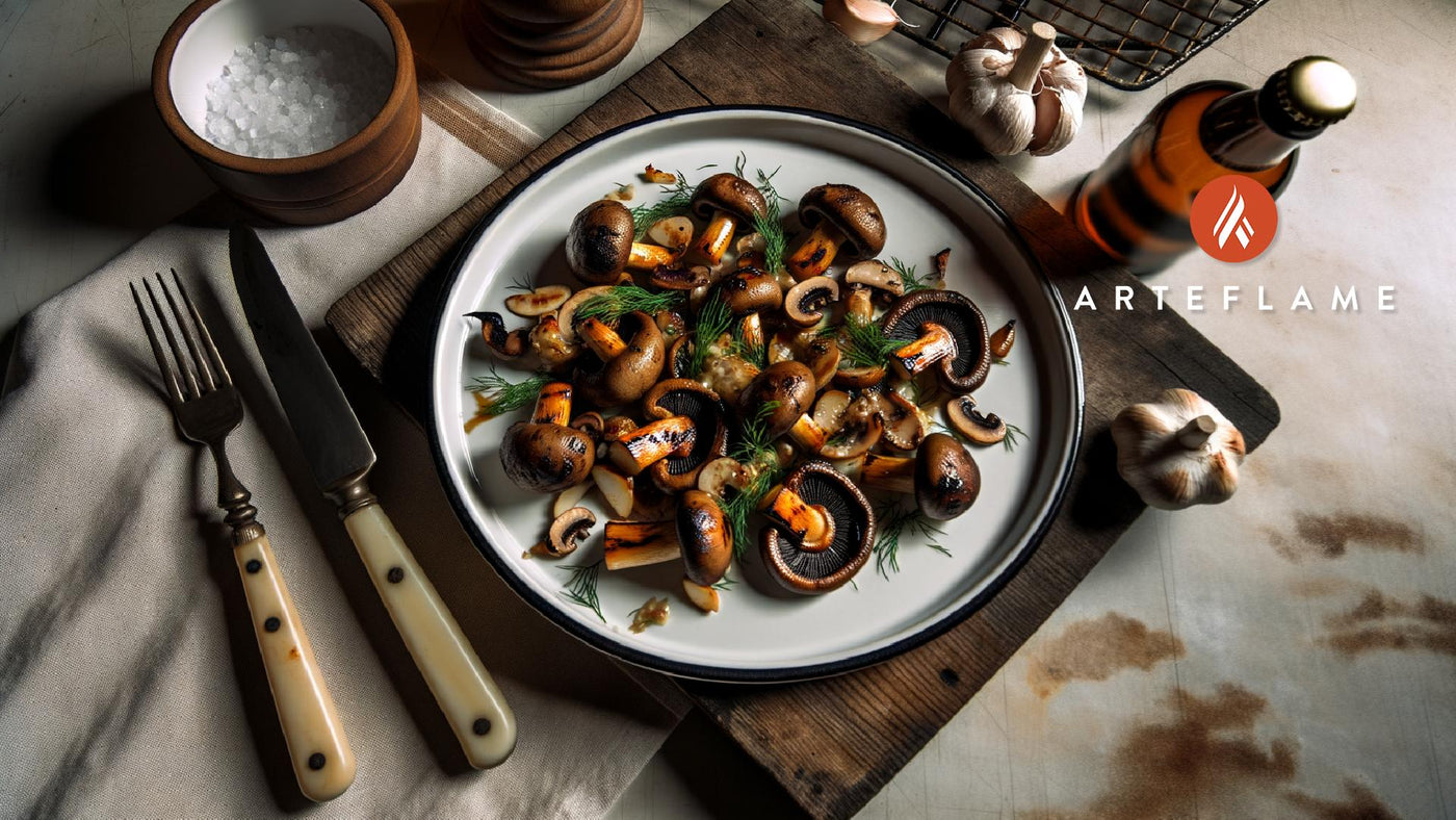 Fire-Grilled Swedish Mushrooms with Garlic and Dill
