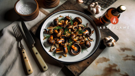 Fire-Grilled Swedish Mushrooms with Garlic and Dill